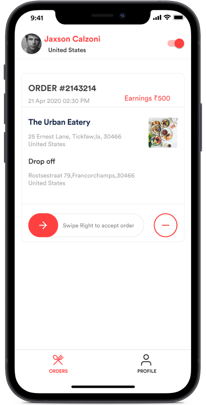 GloriaFood Alternative Store/restaurant App Interface